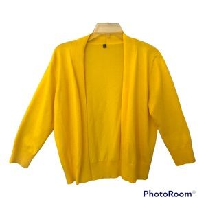 Yellow Shrug with Quarter Length Sleeves Size XL